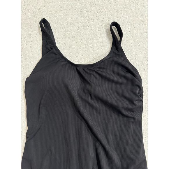 Hurley Swim Black Ribbed One Piece Black Swimsuit size XXL - Picture 4 of 8